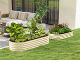 3.4' x 2' x 1' Raised Garden Bed Metal Planter Box with Safety Edging 29104311
