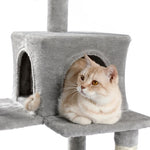 ZUN Luxury Cat Tree Cat Tower with Sisal Scratching Post, Cozy Condo, Top Perch, Hammock and Dangling 75627847