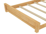 Twin Size Platform Bed Frame Headboard, Solid Wood Low Profile Platform Bed Frame, Floor Bed W1580P438799