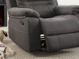Contemporary Motion Recliner Chair 1pc Glider Rocker Recliner Living Room Furniture Slate Blue B011P205567