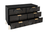 Modern 6 Dresser, Modern Dresser with Metal Handles, Storage Chest of, Wide Dresser W688P170443