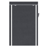 ZUN 64" Portable Closet Storage Organizer Wardrobe Clothes Rack with Shelves Gray 48294238