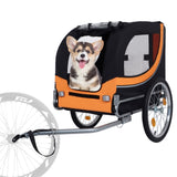 Large Folding Bike Trailer for Dogs 66LB Capacity All-Terrain Pet Carrier, Durable Steel Frame for W1364P331917