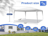 3 x 3m Four Sides Portable Home Use Waterproof Tent with Spiral Tubes White 70629289