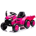 ZUN 12V Kids Ride On Electric Tractor Black Knight,Kids Ride On Toy.2WD,Non-skid tires, steering wheel, W1396P172857