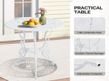 3 PCS Outdoor Set, All-Weather Cast Aluminum Rose Table and Chairs Set of 2, Patio 58855132