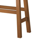 Casual Dining 24-inch Counter Height Stools 2pc Set Saddle Seat Solid Wood Oak Finish Home Furniture B01151972