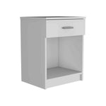 ZUN Eco Nightstand , End Table, Side Table Superior Top, One Drawer, Lower Shelf -White B20091853