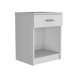 ZUN Eco Nightstand , End Table, Side Table Superior Top, One Drawer, Lower Shelf -White B20091853