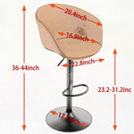 ZUN Adjustable Swivel Bar Stools, Mid-Century Modern PU Leather Upholstered Counter Height Bar Stool, W1143P173512