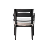 ZUN Outdoor Patio K/D Aluminum Stationary Dining Chairs 4PCS with Outdoor-grade Sunbrella Fabric 04846145