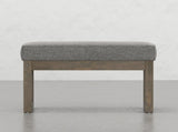 Lakemere 27 inch Wide Solid Wood Contemporary Footstool Small Ottoman Bench in Grey B2732P605432