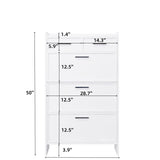 PVC Surface Shaker Shape Door Shoe Rack 3 Doors Shoe Cabinet With 2 Drawers With Open Space for W2139134911