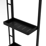 30X44 Ines Modern Vanity Mirror with Multi-functional Shelf, Large bathroom Mirror, Black Frame W708P235372