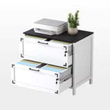 2 Drawer Farmhouse File Cabinet,Filing Cabinet with Lock for Home Office W331P272379