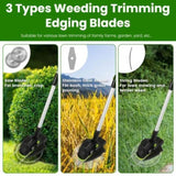 21V Electric Weed Edger Cordless String Trimmer Grass Mower Eater Bush Cutter with 16800RPM 2x 90821869