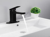 Matte Black Single Handle Bathroom Faucet with Deck For 1 or 3 Holes,Laundry Vanity Sink Faucet with 22323489