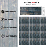 40 Pcs Peel & Stick PVC Flooring, Wood Grain Floor Stickers,Self-Adhesive And Waterproof Tile 04865506