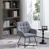 ZUN Modern Velvet Desk Chair ,Metal Legs Upholstered Accent Arm Chair for Living Room/Bedroom/Small W2682P197907