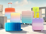 20"/24"/28" 3 pcs/set in PC Spinner Wheel Luggage, Carry on Suitcase, With Gradient Color and W2787P353558