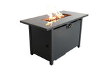 ZUN 25'' H x 42'' W Steel Outdoor Fire Pit Table with Lid B120142201