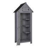 70in Black Double Slope Top Fir Courtyard Storage Room Dark Gray 24937639