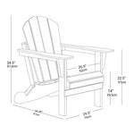 ZUN Folding Adirondack Chair, Relaxing Stackable Arm Rest Ergonomic HDPE All-Weather Adirondack Chair W2103P179858