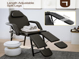 Portable Tattoo Chair with Adjustable Split Legs for Client, Mobile Spa Chair Foldable with Storage 72793511