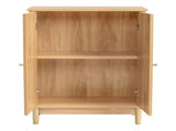 Natural wood color, particleboard with melamine veneer and rattan finish, 60*30*80cm, double doors, 80617301