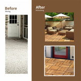 27 Pieces 12 x 12 Inch outdoor floor tilesAcacia Wood Interlocking Patio Deck Tile 92883574