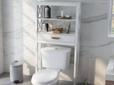 Over-the-Toilet Storage Cabinet White with one Drawer and 2 Shelves Space Saver Bathroom Rack W28227728