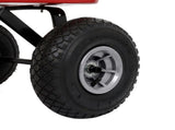97x43x78cm Garden Iron Wood Four Wheel Garden Wagon 05908725