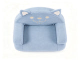 Kids Armchair Toddler Reading Sofa, Full Compression, Teddy Velvet Cute Blue Dog Shape Kids Sofa 66577418