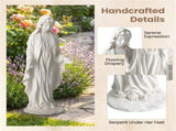29.5" Virgin Mary Statue Handcrafted Religious Garden Sculpture for Outdoor Patio Lawn 37198699
