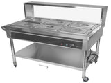 6-Pan Commercial Food Warmer with Dividers, Professional Buffet Catering Food Warmer, Electric Steam 85031042