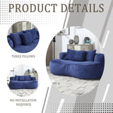 COOLMORE Bean Bag sofa Lazy Sofa Durable Comfort Lounger High Back Bean Bag Chair Couch for Adults W395P234049