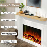 Fireplace Mantel, 60" Wood Floating Fireplace Shelf, Wall Mounted Handcrafted Wood Brack, Mantels 33648636
