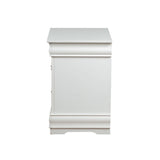 Solid Pine Nightstand with 2 Drawers in White Finish B016P253276