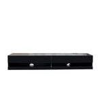 ZUN 180 Wall Mounted Floating 80" TV Stand with 20 Color LEDs and Charging Station W331P225208