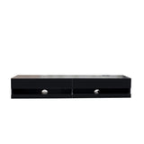 ZUN 180 Wall Mounted Floating 80" TV Stand with 20 Color LEDs and Charging Station W331P225208