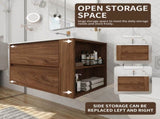 30" Wall Mounting Bathroom Vanity With Gel Sink, Soft Close Drawer W999102535