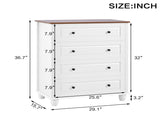 Modern Chest of Drawers, 4 Drawer Dresser, Tall Wood Storage Cabinet for Living Room, Entryway, W1157P307939