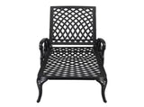 193*64.5*93cm Backrest Adjustable Courtyard Cast Aluminum Lying Bed Black 30903465