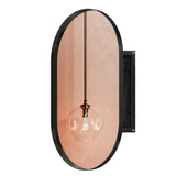 20x34 Inch Oval Recessed Medicine Cabinet, Metal Framed Bathroom Wall Cabinet with Mirror and W1435P201160