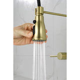 3 Functions Wall Mounted Bridge Kitchen Faucet W2287P167938