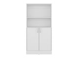 Griffin Multi-storage Cabinet with 5 Compartments, and 2 Doors, White B097P474300