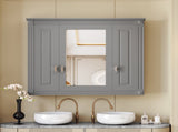Bathroom Wall Cabinet with Mirror, Wall Mounted Medicine Cabinet with 5 Shelves, Mirrored Door Over N710P252503E