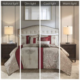 Queen 7 Piece Jacquard Comforter Set with Throw Pillows B03597220