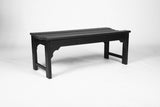 Backless HDPE Adirondack Bench with Wood Texture, Poly Lumber Seat for Patio, Backyard, Balcony, All W2103P254587