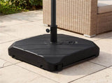 Rolling Fillable Patio Umbrella Base with Foldable Pull Rod & Hidden Wheels, Heavy Duty Water Sand 74842921
